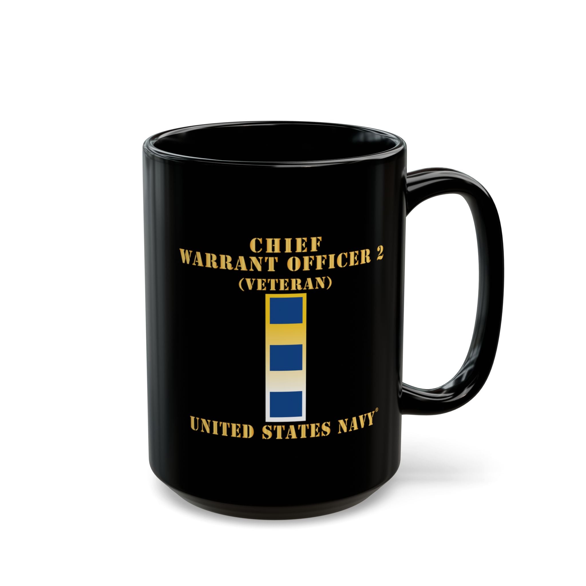 Black Mug (11oz, 15oz) - Navy - Chief Warrant Officer 2 - CW02 - Veteran