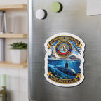 Die-Cut Magnet - NAVY - USS Undersea Warfare Field - San Clemente Island - Crest - w scene - 3D - Enhanced
