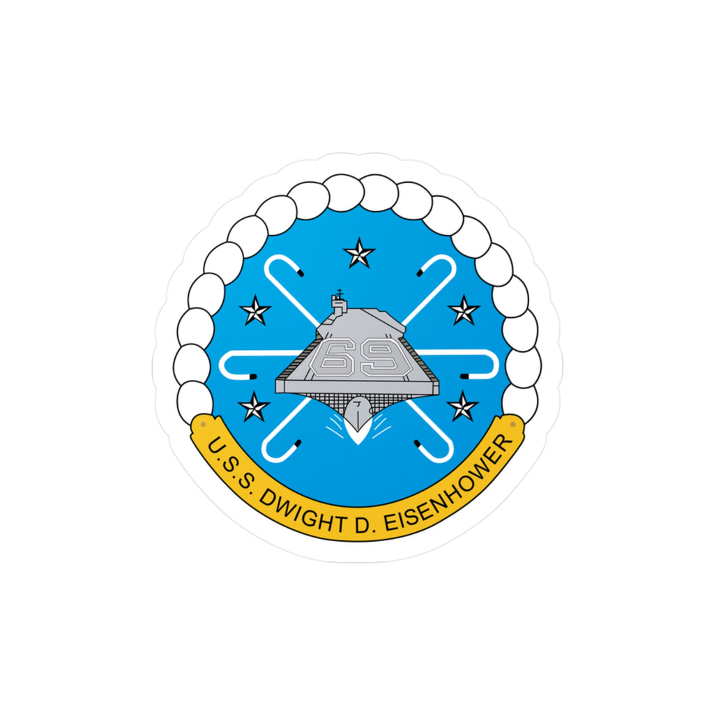 Kiss-Cut Vinyl Decal - USS Dwight D. Eisenhower (CVN-69) Crest wo Txt