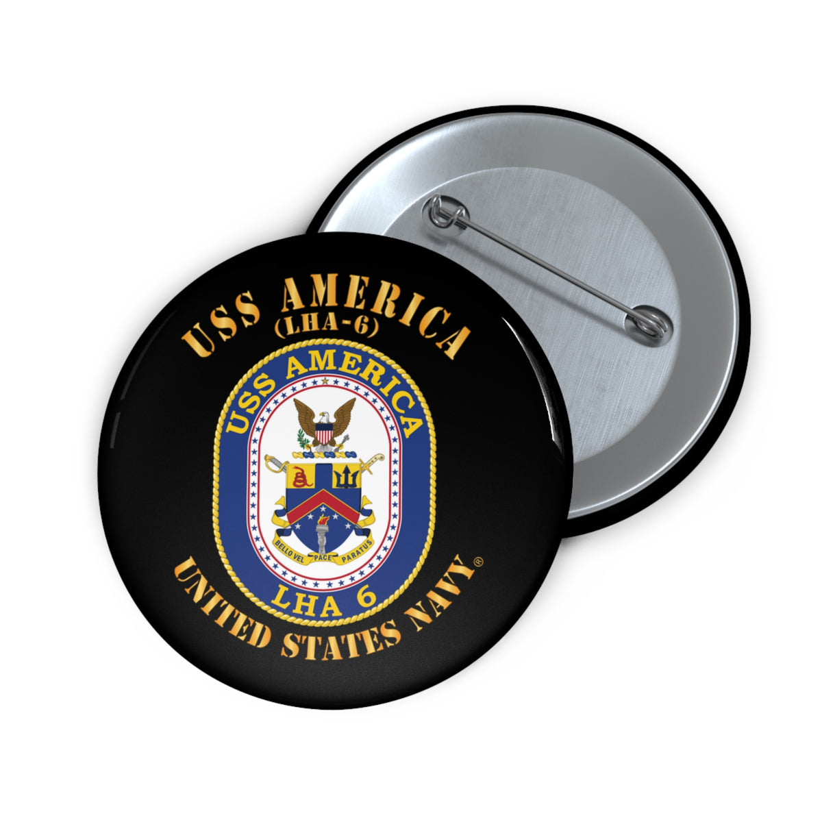 Pin Button - Navy - Navy - USS America (LHA-6)