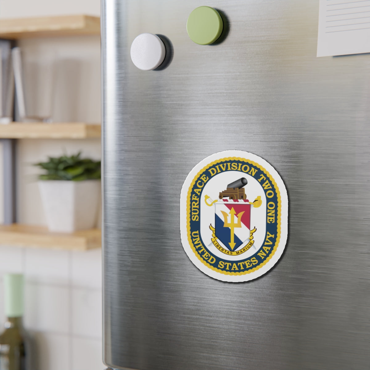 Die-Cut Magnet - Navy - Surface Division 21 wo txt