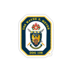Die-Cut Vinyl Sticker - Navy - USS Wayne E. Meyer (DDG-108) wo txt X 300
