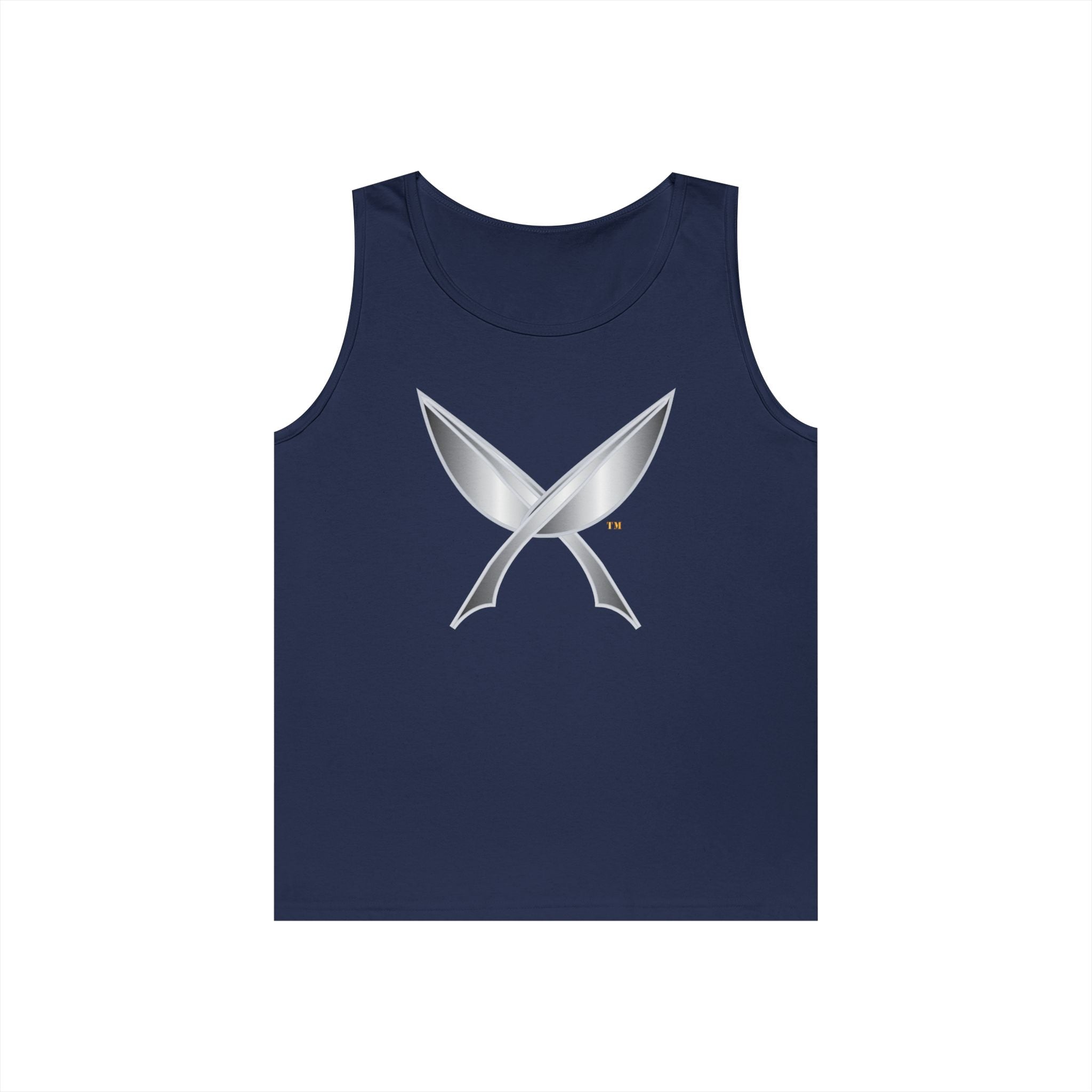 Unisex Heavy Cotton Tank Top - Navy - Rate - Yeoman (YN) wo txt