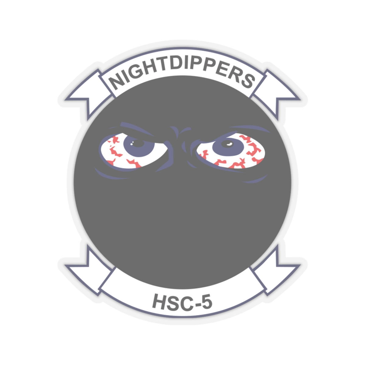 Kiss-Cut Stickers - Navy - Helicopter Sea Combat Squadron 5 (HSC-5) wo txt
