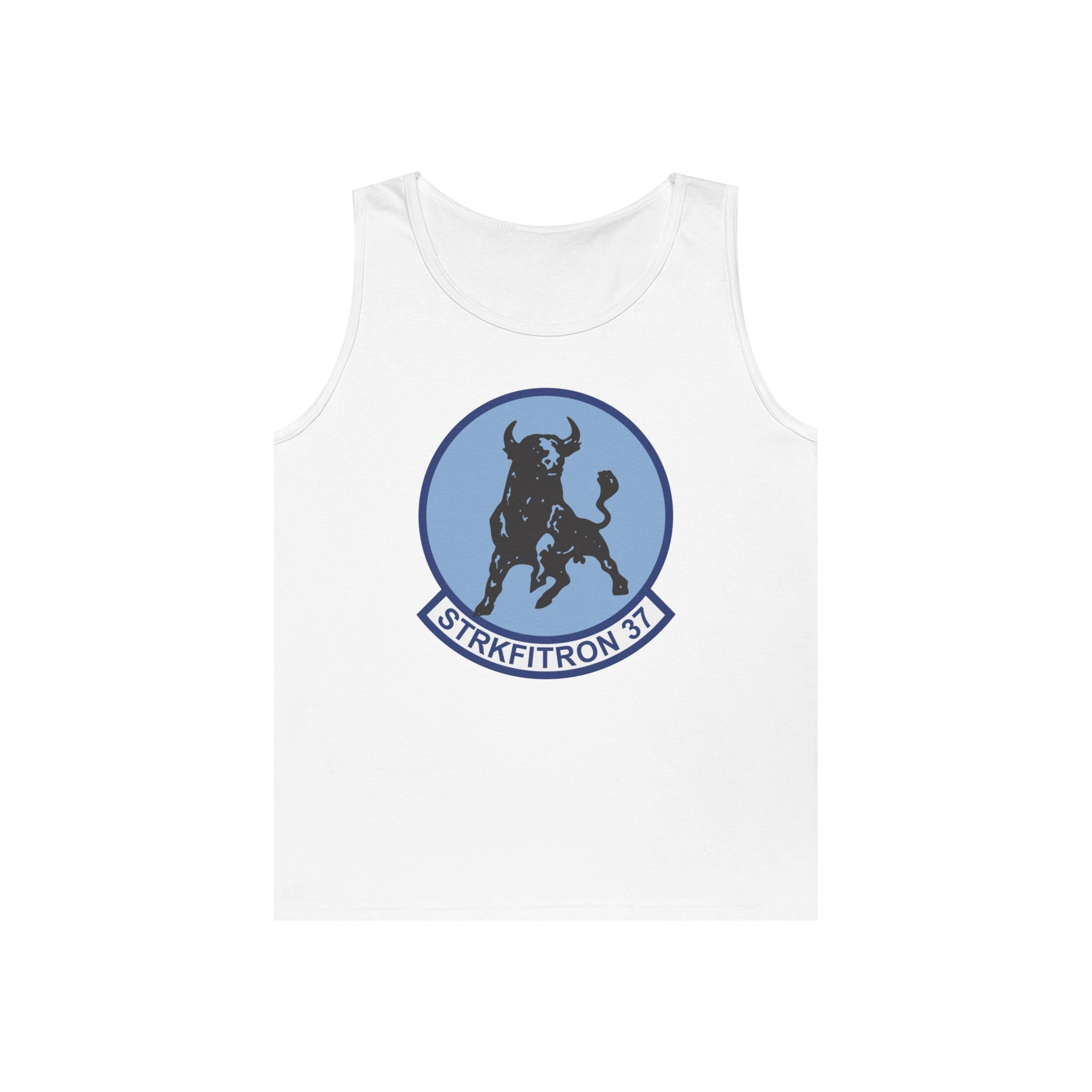 Unisex Heavy Cotton Tank Top - Navy - Strike Fighter Squadron 37 (VFA-37) wo txt