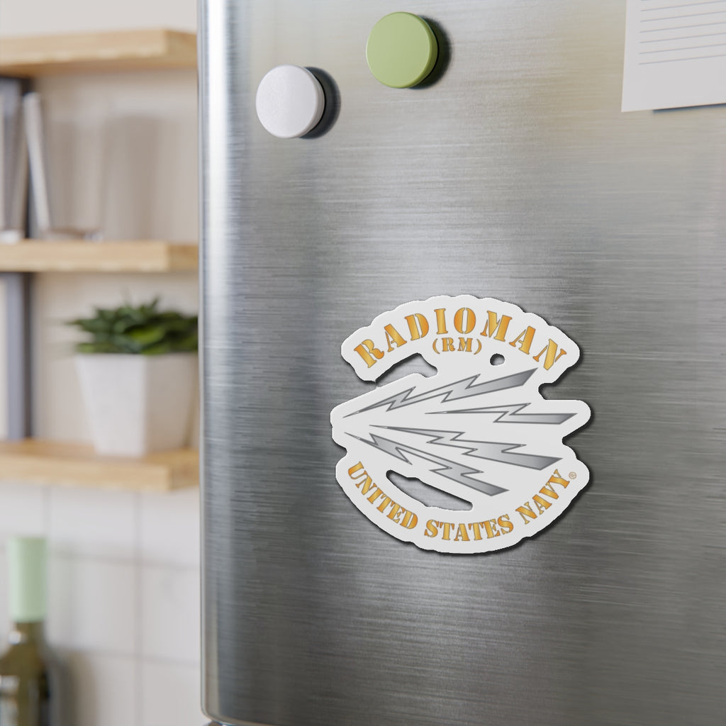 Die-Cut Magnet - Navy - Rate - Radioman (RM)
