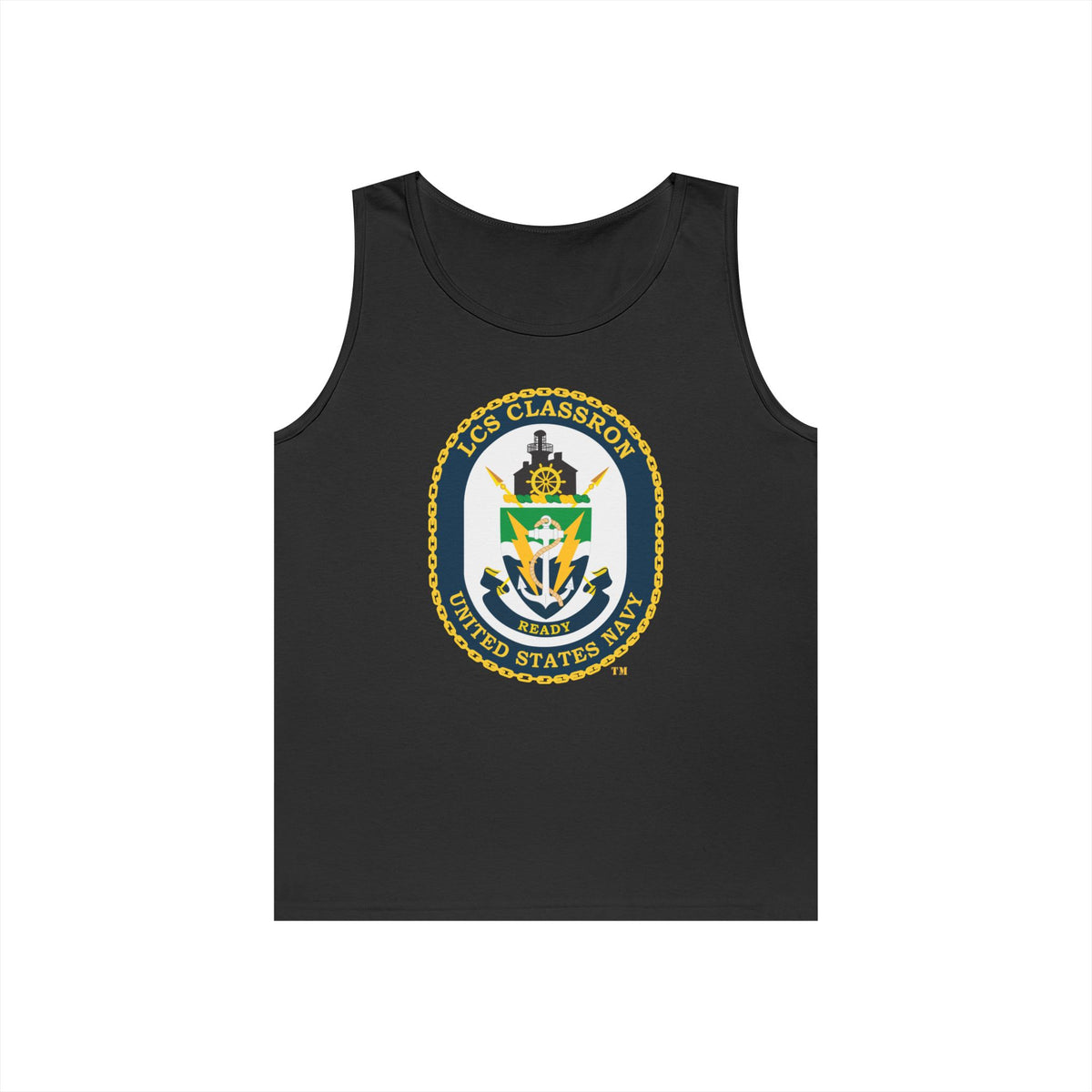 Unisex Heavy Cotton Tank Top - Navy - LCS Classron (Littoral Combat Ship) wo txt