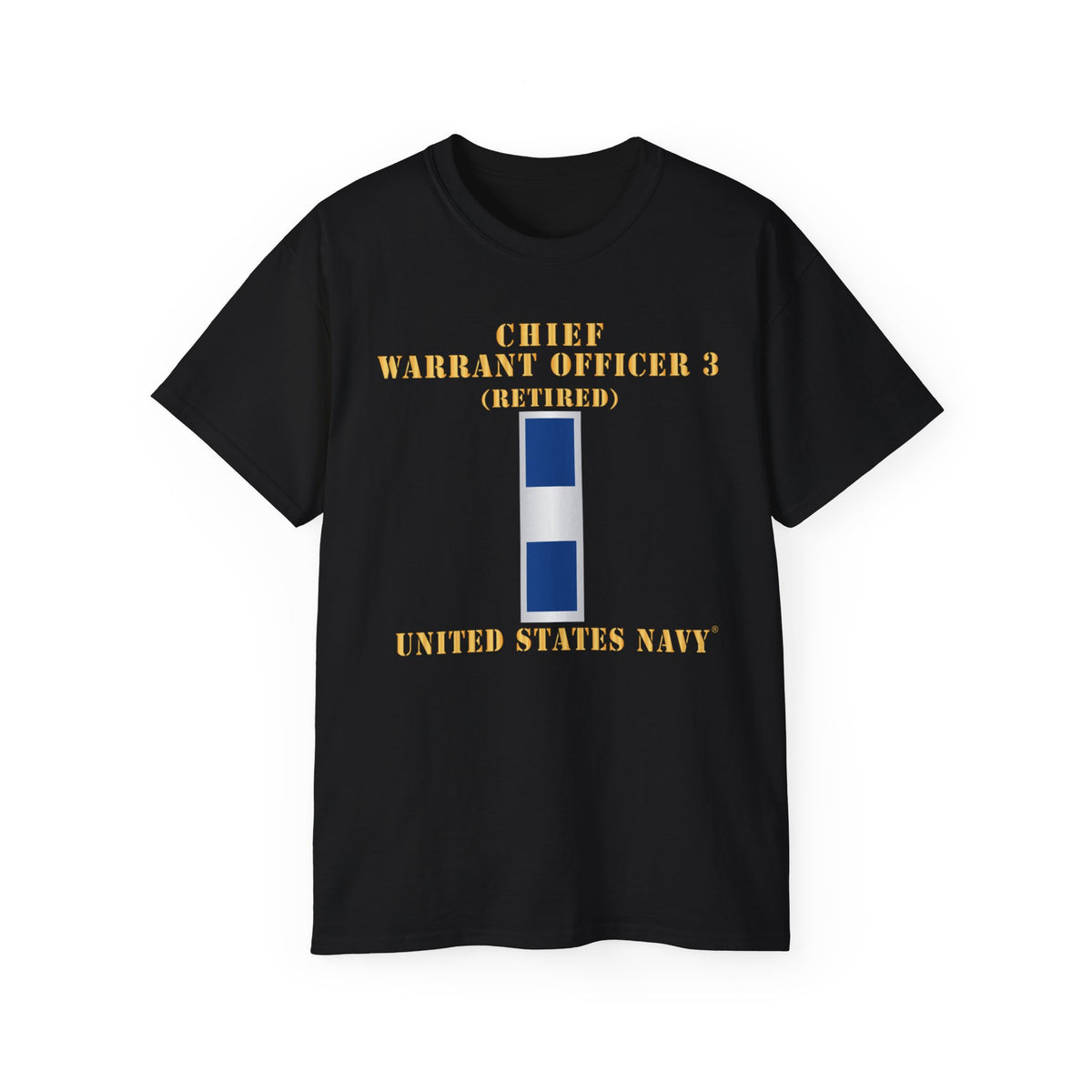 Unisex Ultra Cotton T-Shirt - Navy - Chief Warrant Officer 3 - CW03 - Retired