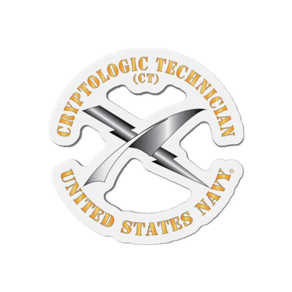 Die-Cut Magnet - Navy - Rate - Cryptologic Technician (CT)
