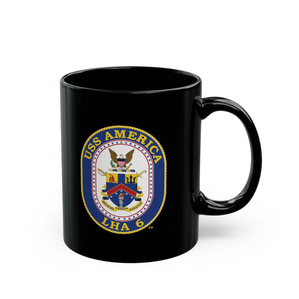 Black Mug (11oz, 15oz) - Navy - USS America (LHA-6) wo txt