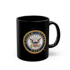Black Mug (11oz, 15oz) - United States Navy Seal - Emblem - 3D - Enhanced