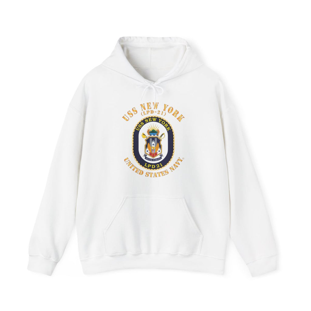 Unisex Heavy Blend™ Hoodies - Navy - USS New York (LPD-21) X 300