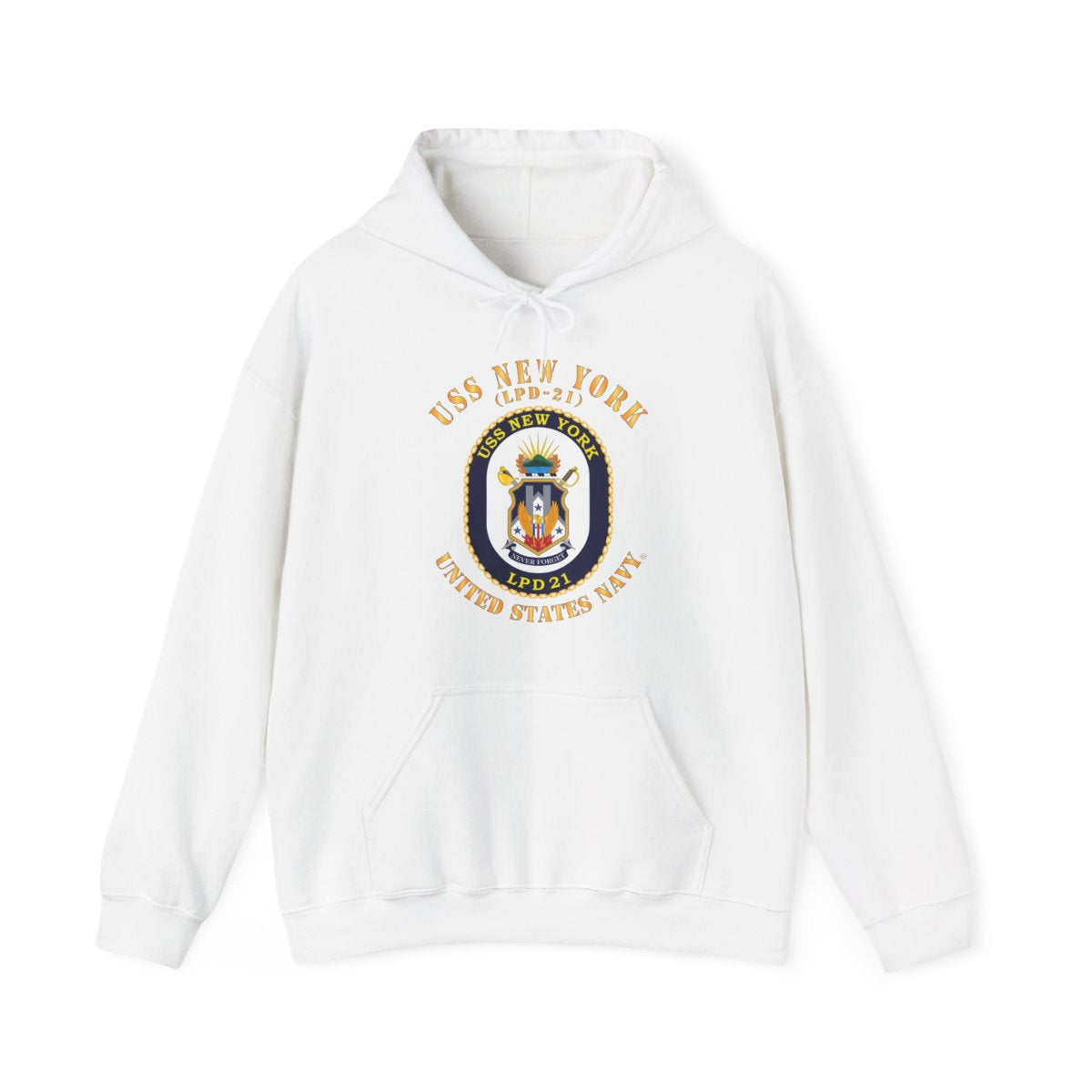 Unisex Heavy Blend™ Hoodies - Navy - USS New York (LPD-21) X 300