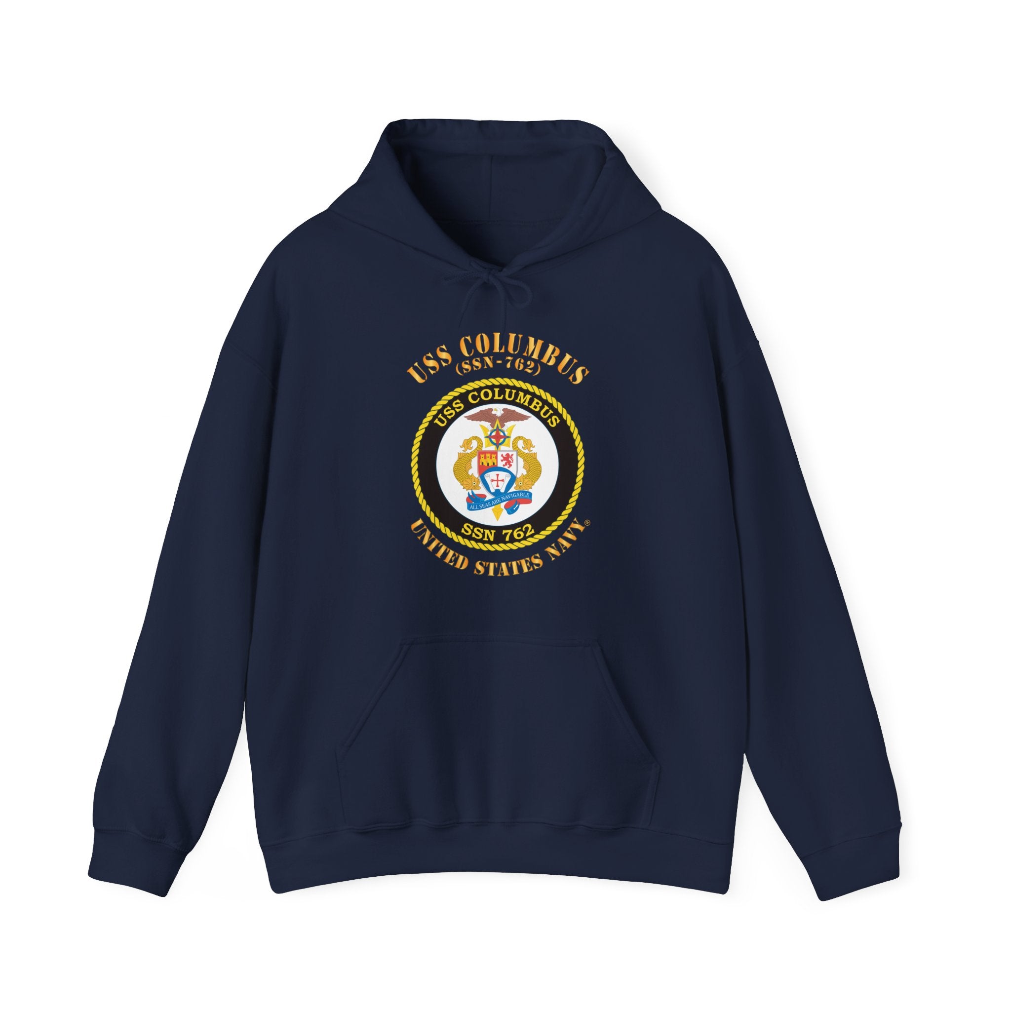 Unisex Heavy Blend™ Hoodies - Navy - USS Columbus (SSN-762)