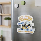 Die-Cut Magnet - Navy - Seabee - Combat Veteran