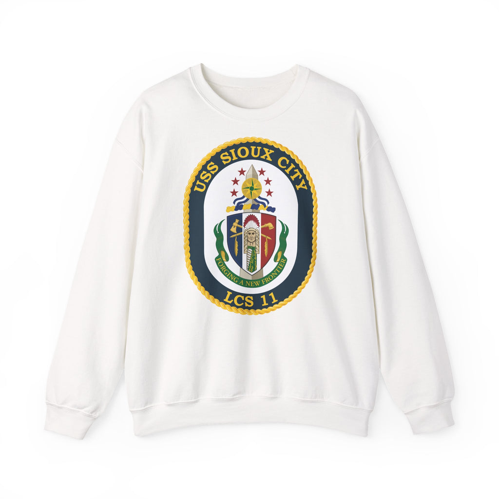 Unisex Heavy Blend™ Crewneck Sweatshirt - Navy - USS Sioux City (LCS-11) wo Txt