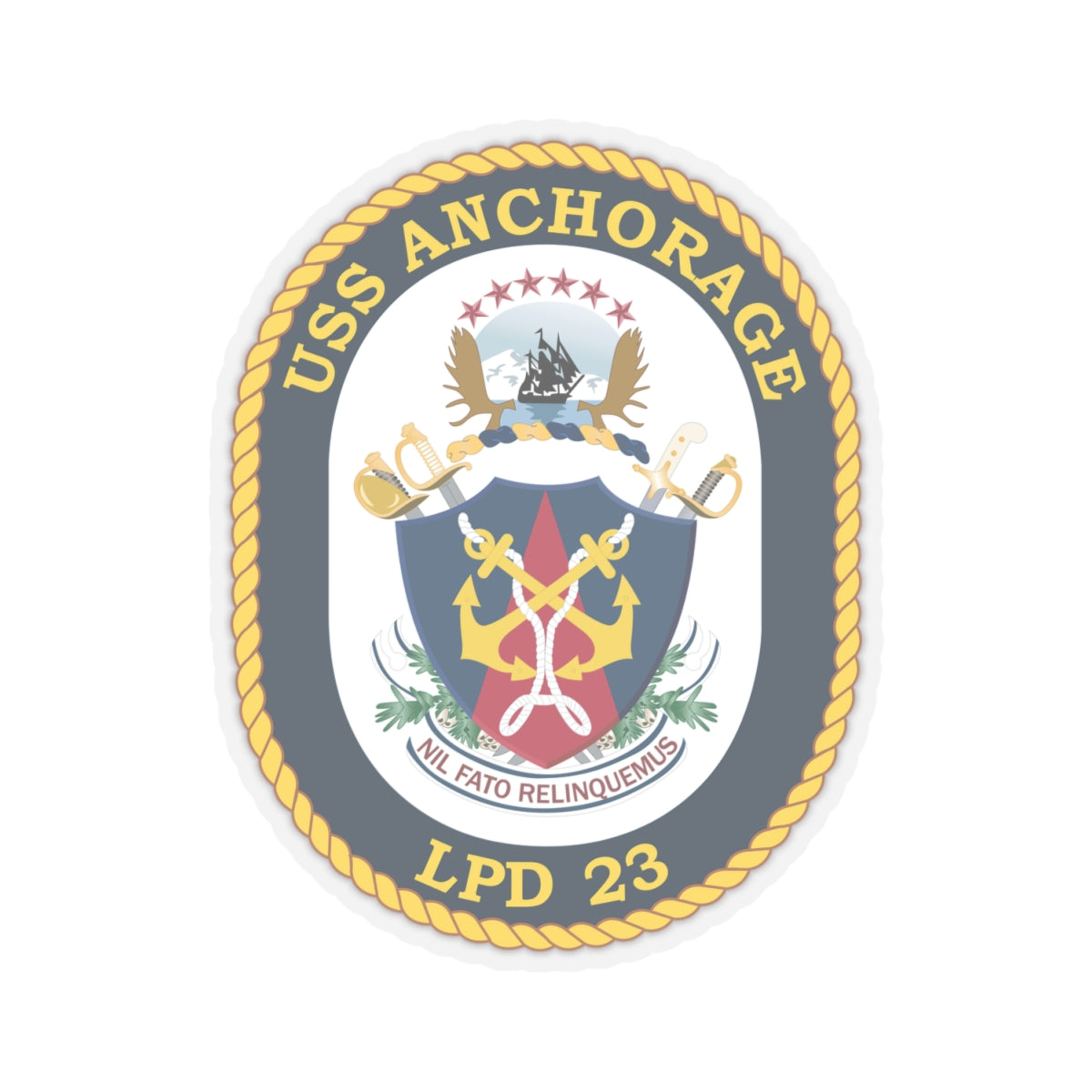Kiss-Cut Stickers - Navy - USS Anchorage (LPD-23) wo txt