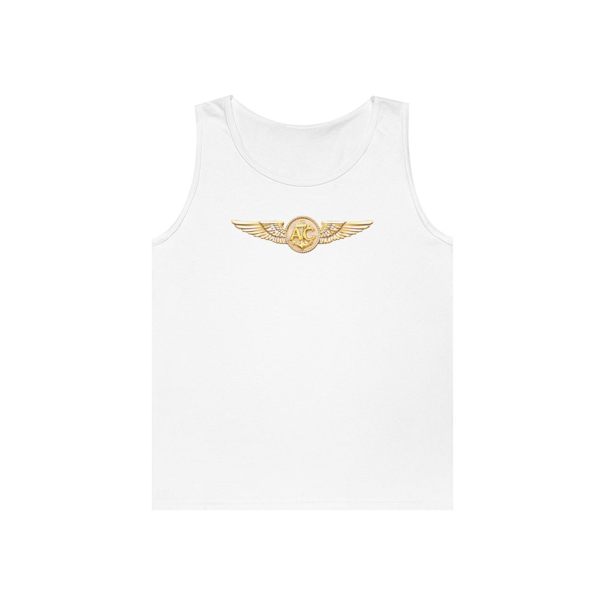 Unisex Heavy Cotton Tank Top - Navy - Badge - Naval Aircrew Warfare Specialist wo txt - 3D - Enhanced