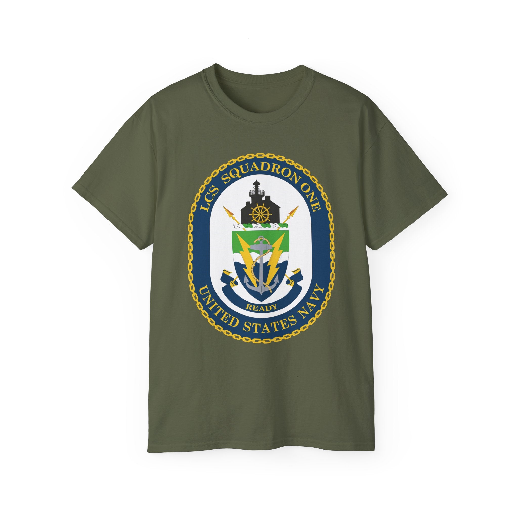 Unisex Ultra Cotton T-Shirt - Navy - LCS Squadron One (LCSRON 1) wo txt