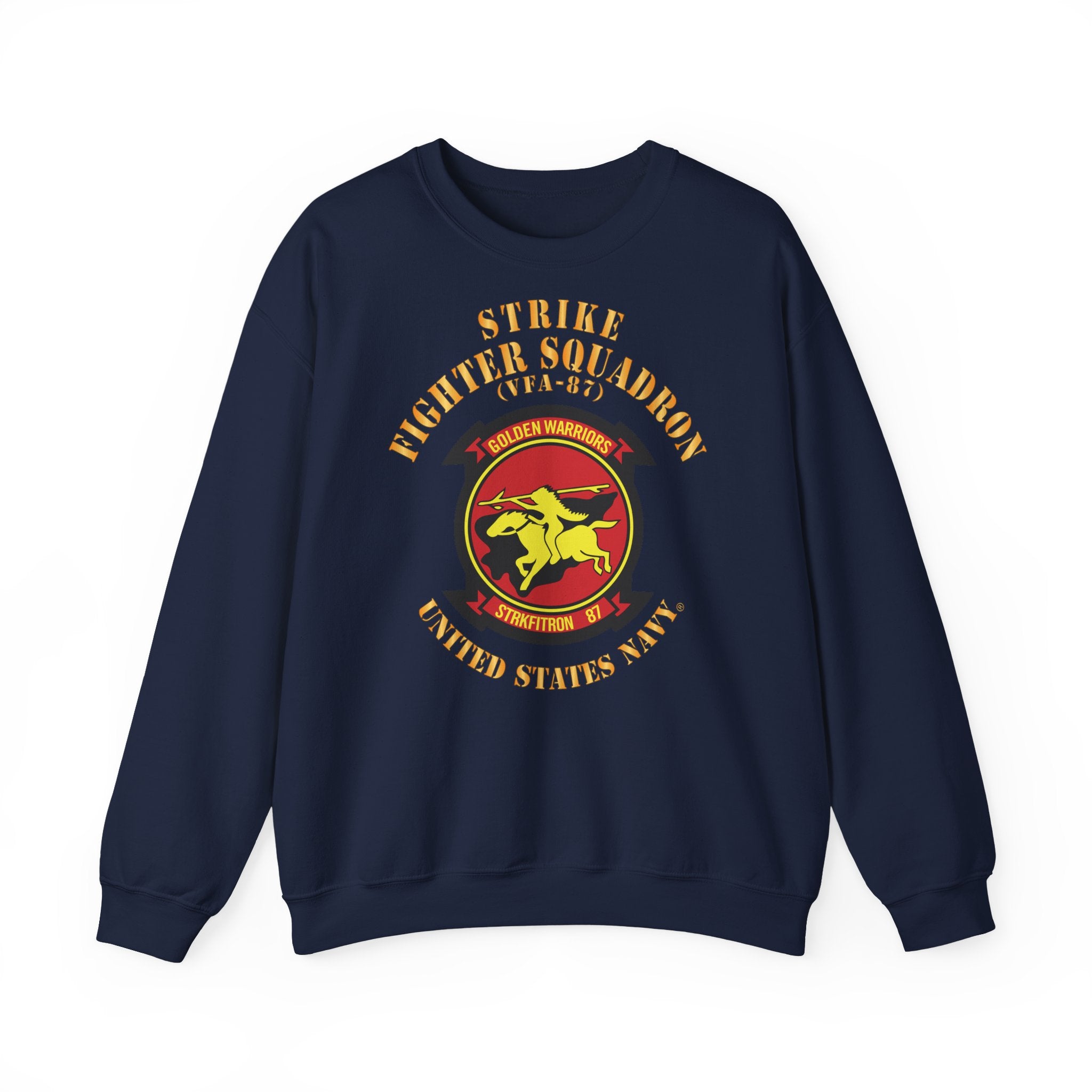 Unisex Heavy Blend™ Crewneck Sweatshirt - Navy - Strike Fighter Squadron 87 (VFA-87)