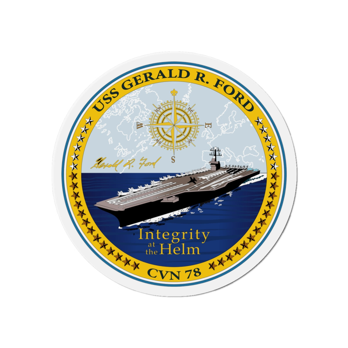Die-Cut Magnet - Navy - USS Gerald R. Ford (CVN-78) wo txt