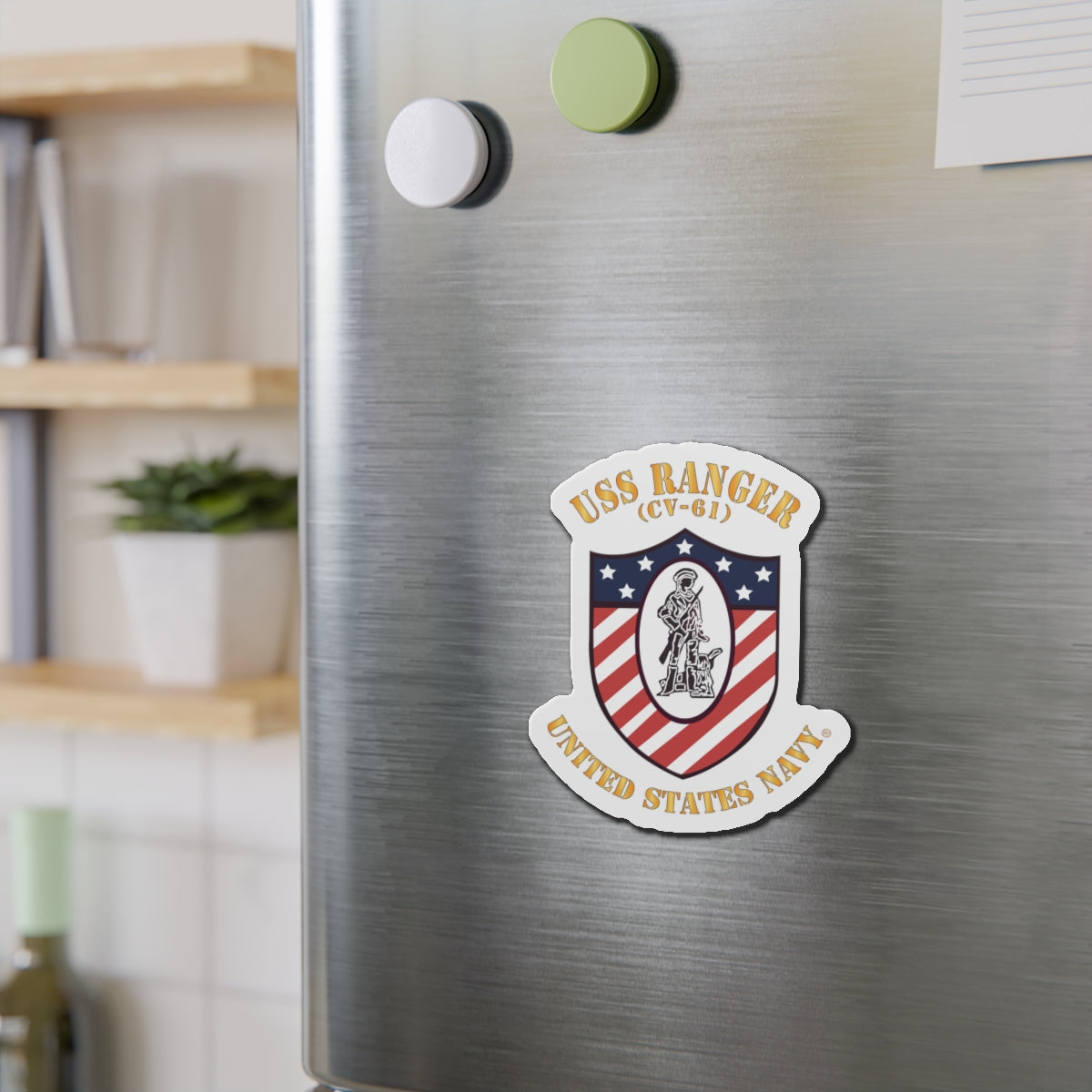 Die-Cut Magnet - Navy - USS Ranger (CV-61) X 300