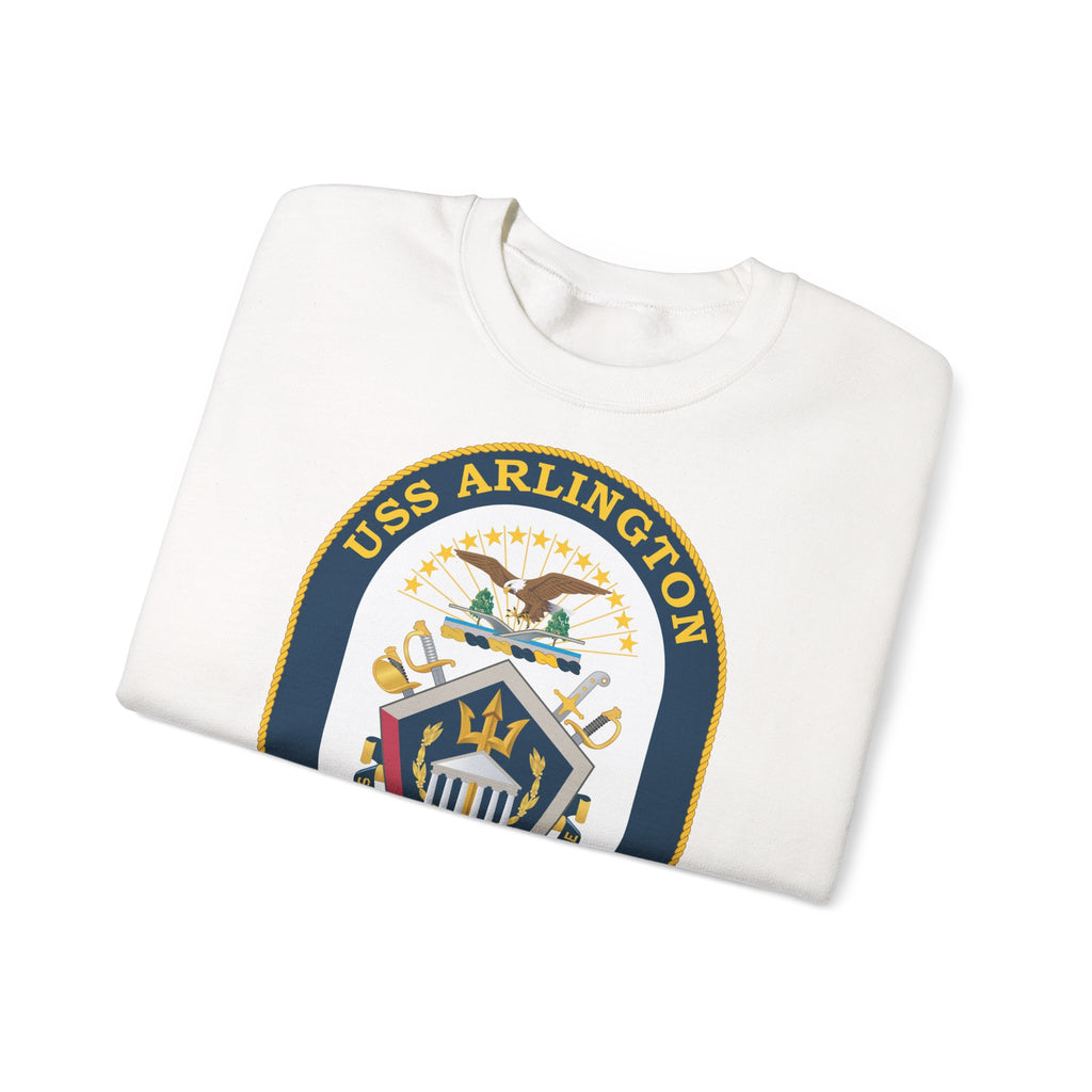 Unisex Heavy Blend™ Crewneck Sweatshirt - Navy - USS Arlington (LPD-24) wo txt