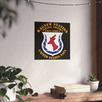 Kagnew Station Asmara Eritrea Navy Emblem Poster — Matte Vertical Wall Art