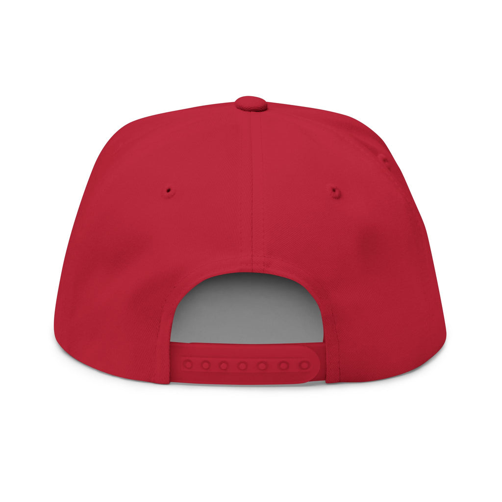 US Navy Embroidered Flat Bill Hat — Retro Varsity Military Style