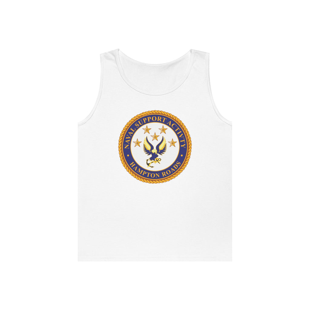 Unisex Heavy Cotton Tank Top - Navy - Naval Support Activity - Hampton Roads