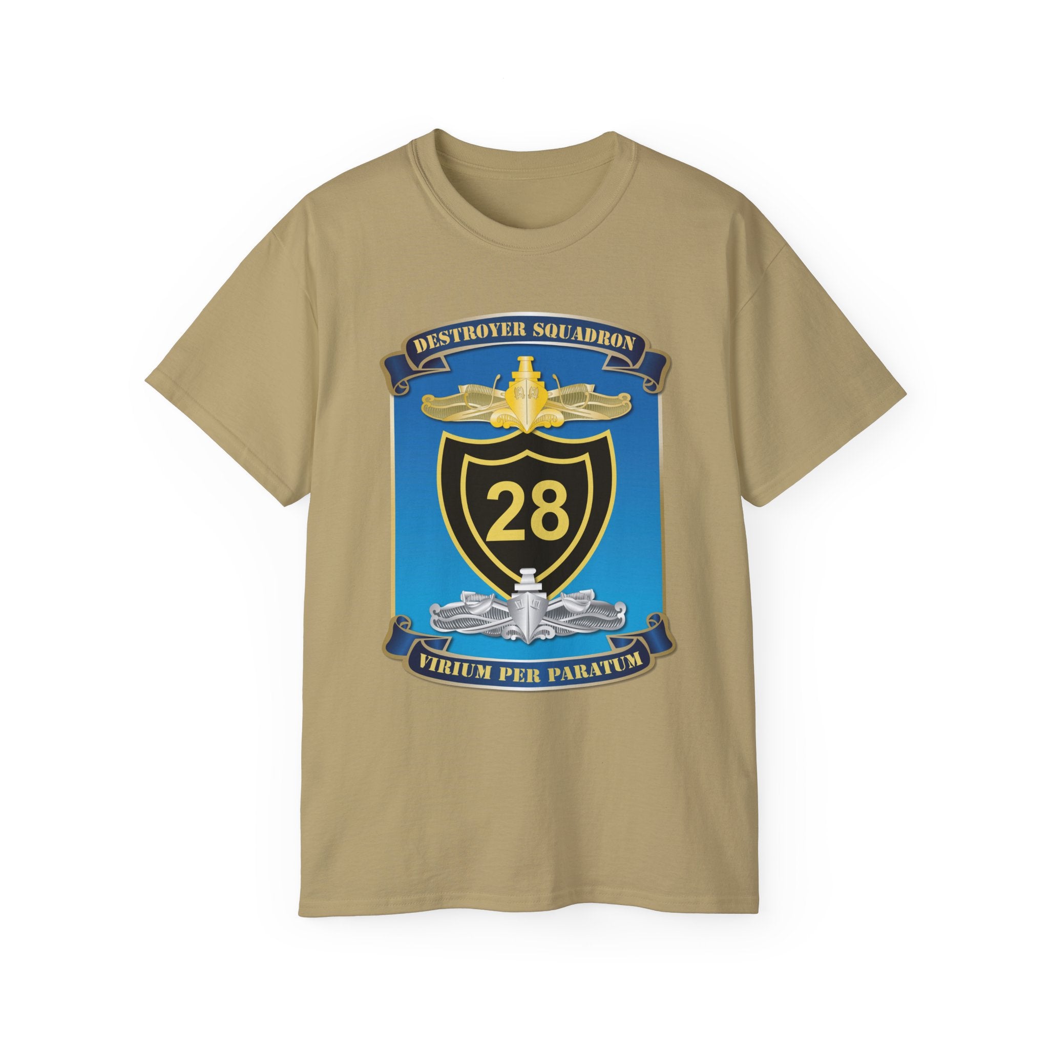 Unisex Ultra Cotton T-Shirt - Navy - Destroyer Squadron 28 (DESRON-28) wo Txt
