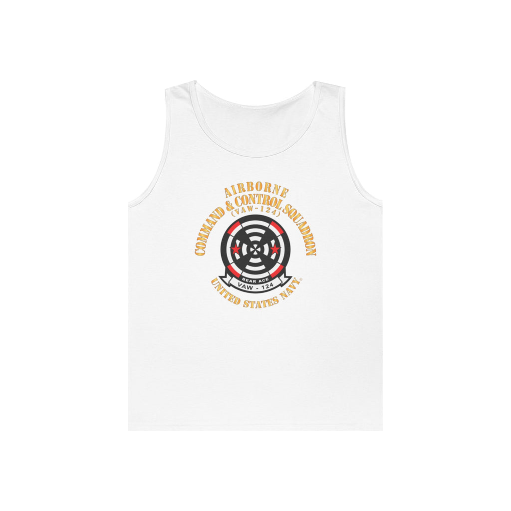 Unisex Heavy Cotton Tank Top - Navy - Airborne Command & Control Squadron 124 (VAW-124)