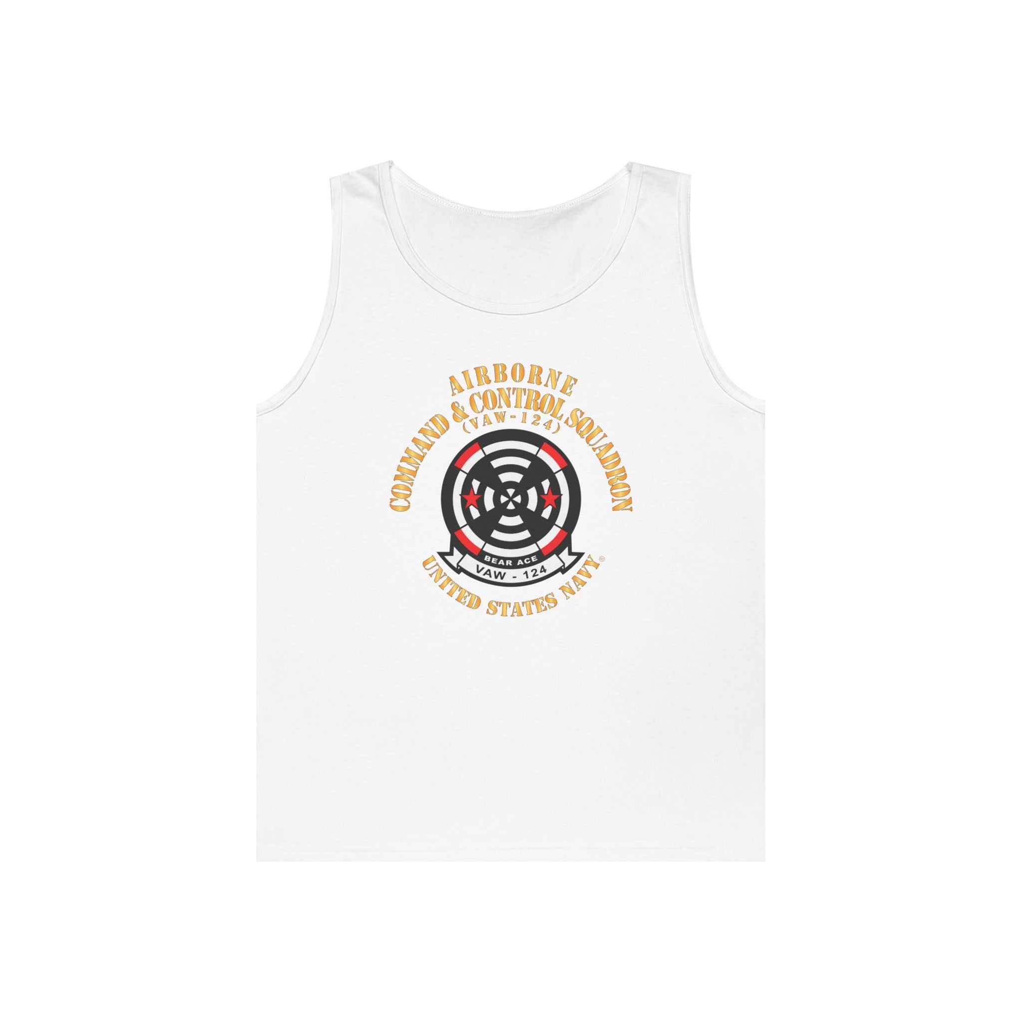 Unisex Heavy Cotton Tank Top - Navy - Airborne Command & Control Squadron 124 (VAW-124)