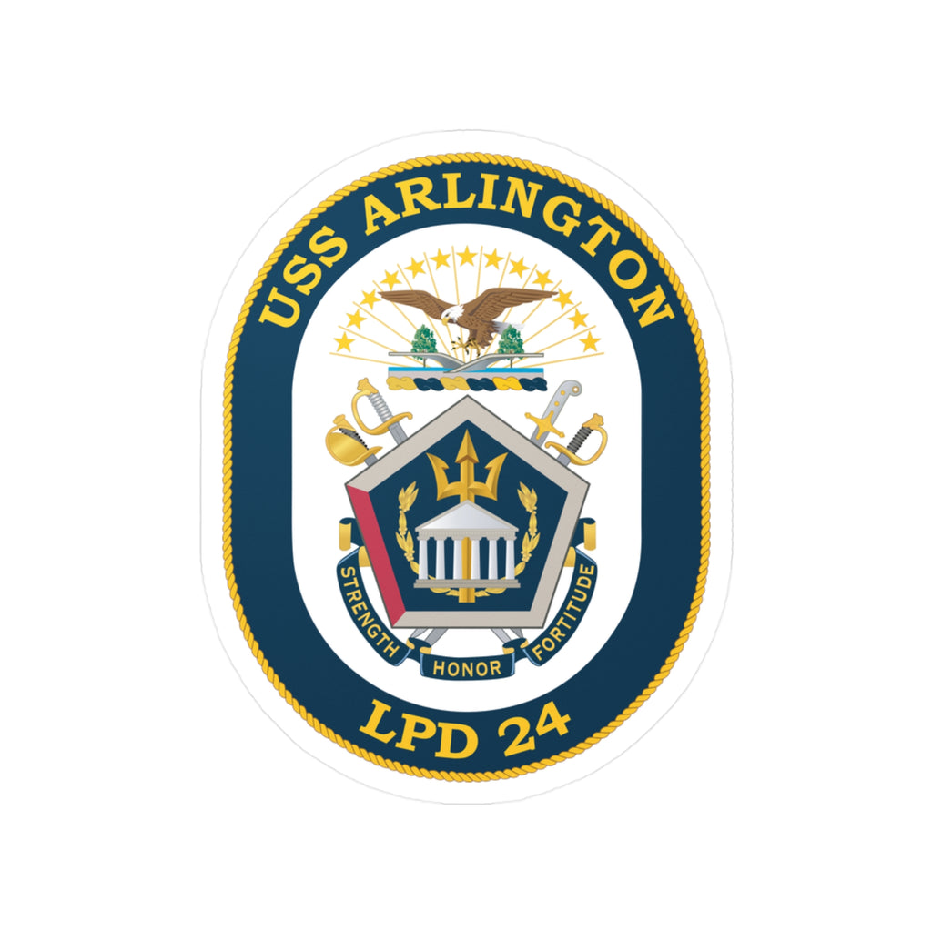 Kiss-Cut Vinyl Decal - Navy - USS Arlington (LPD-24) wo txt