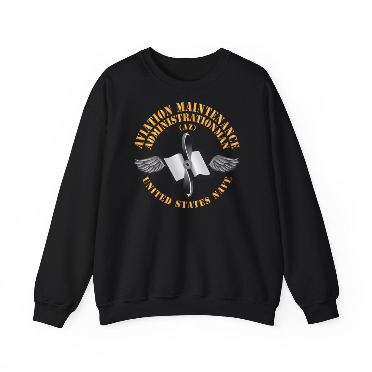 Unisex Heavy Blend™ Crewneck Sweatshirt - Navy - Rate - Aviation Maintenance Administrationman (AZ)