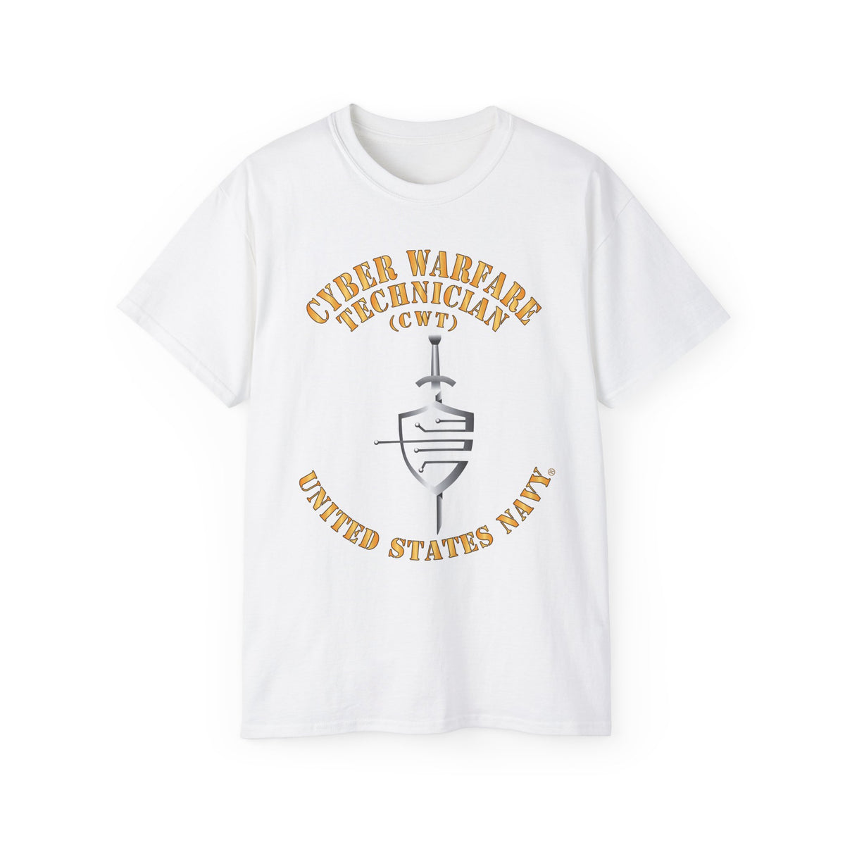 Unisex Ultra Cotton T-Shirt - Navy - Rate - Cyber Warfare Technician (CWT)