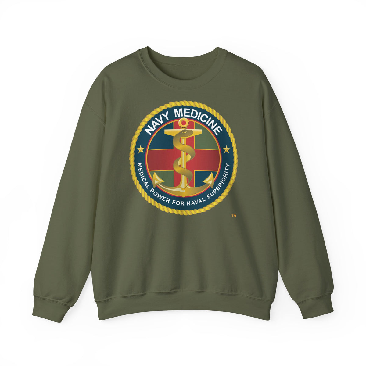Unisex Heavy Blend™ Crewneck Sweatshirt -  Navy Medicine - Medical Power for Naval Superiority wo Txt X 300