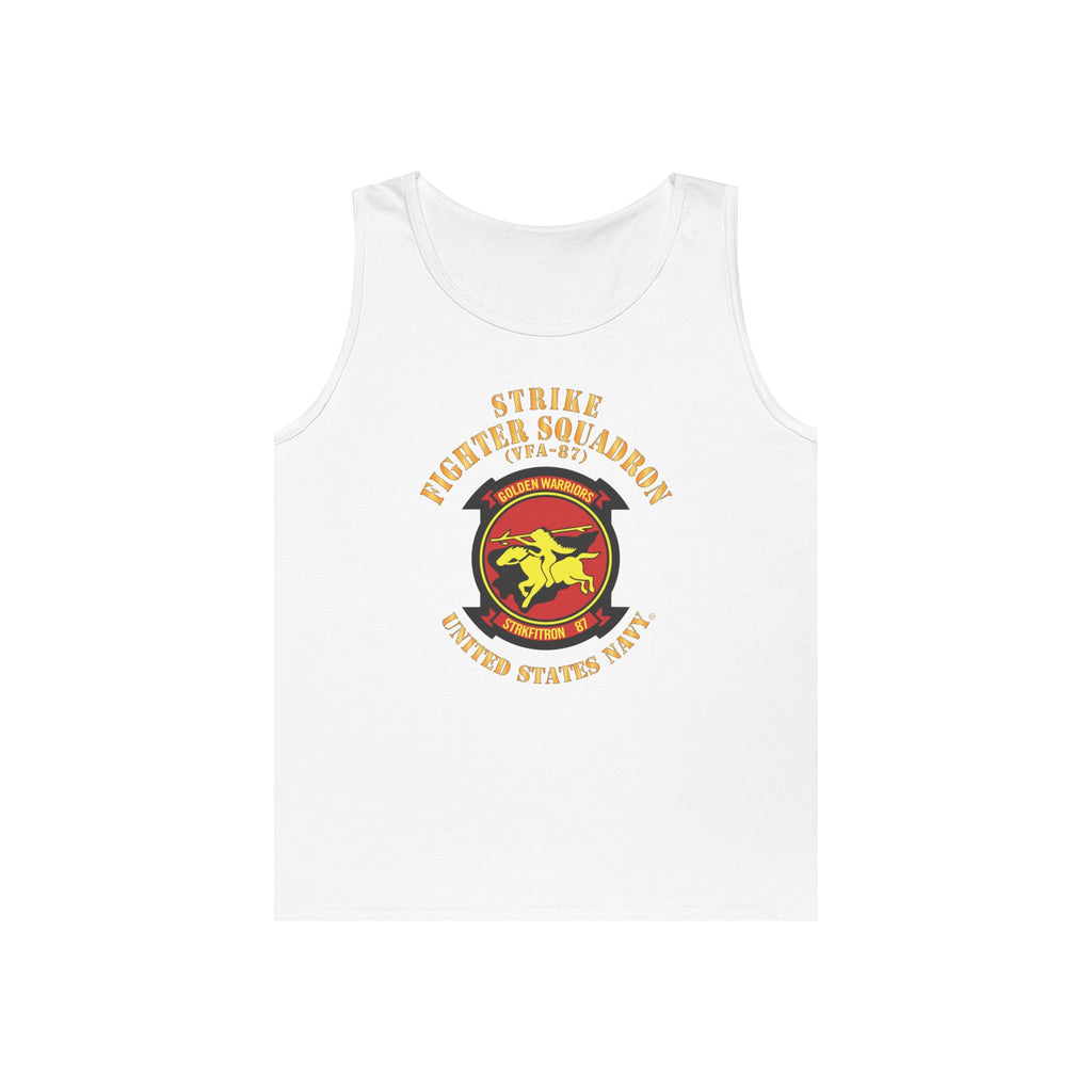 Unisex Heavy Cotton Tank Top - Navy - Strike Fighter Squadron 87 (VFA-87)