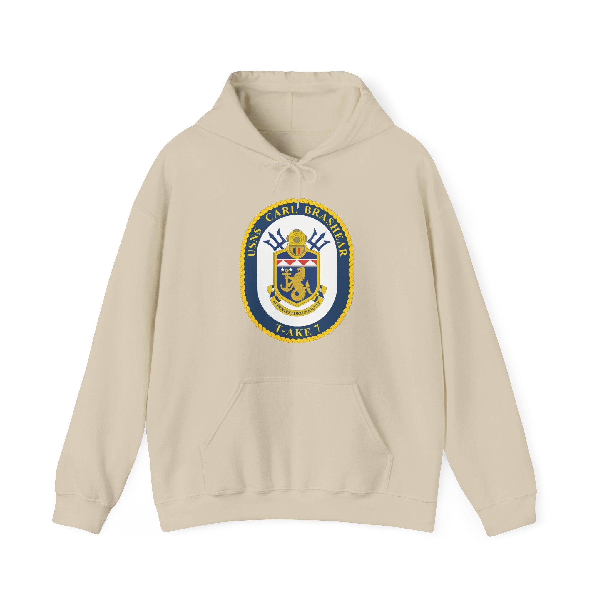 Unisex Heavy Blend™ Hoodies - Navy - USNS Carl Brashear (T-AKE 7) wo txt