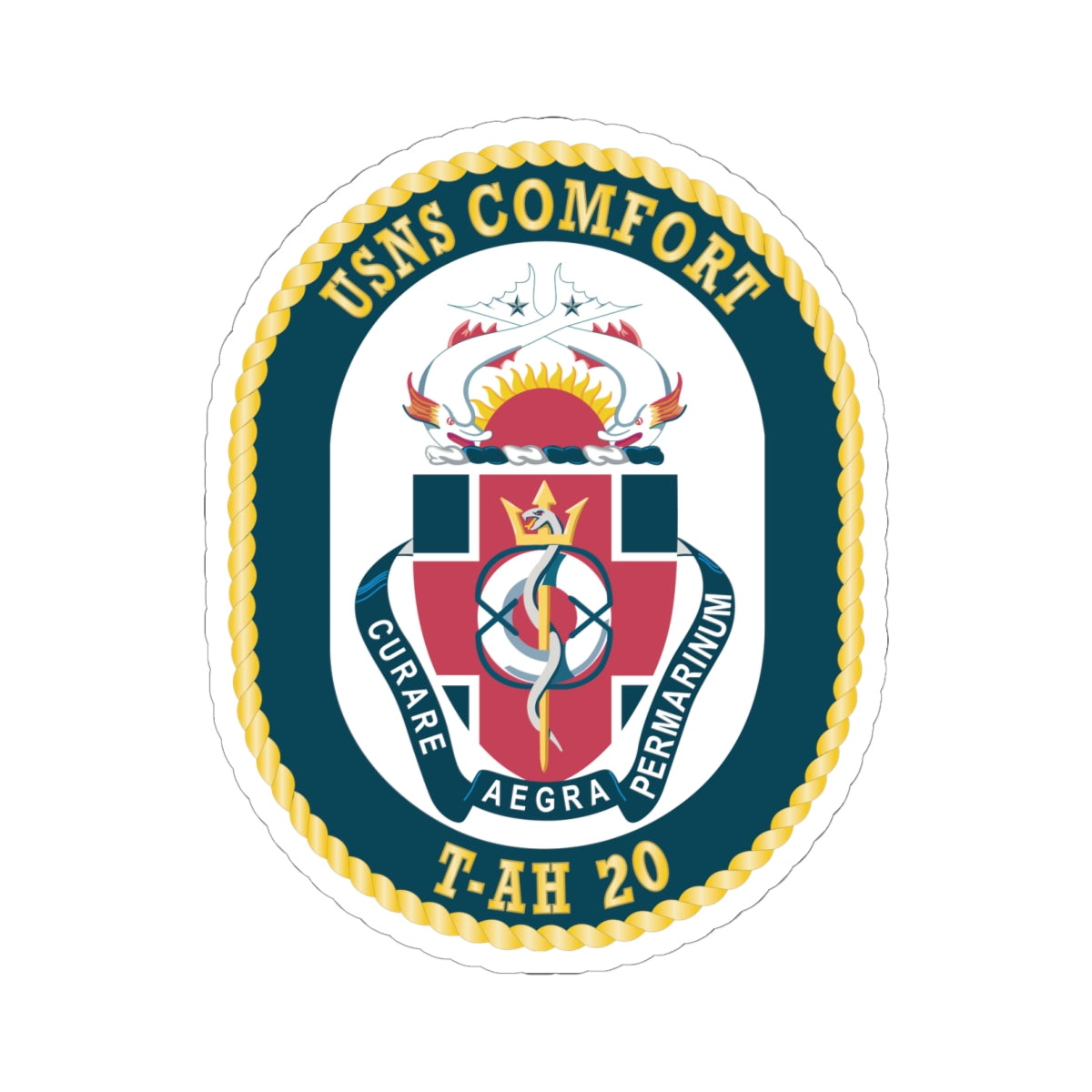 Kiss-Cut Stickers - Navy - USNS Comfort (T-AH 20) wo txt