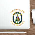 Die-Cut Vinyl Sticker - Navy - USS Sioux City (LCS-11)