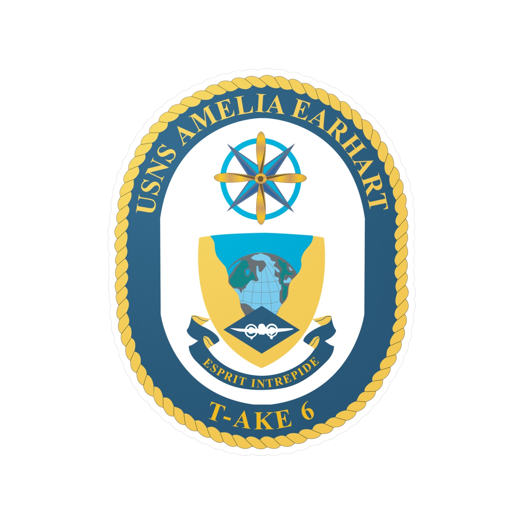 Kiss-Cut Vinyl Decal - Navy - USNS Amelia Earhart (T-AKE 6) wo txt