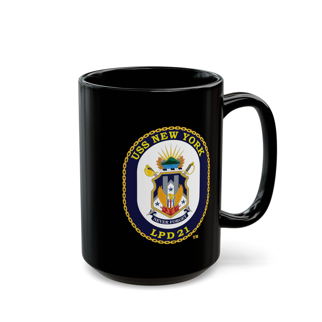 Black Mug (11oz, 15oz) - Navy - USS New York (LPD-21) wo txt