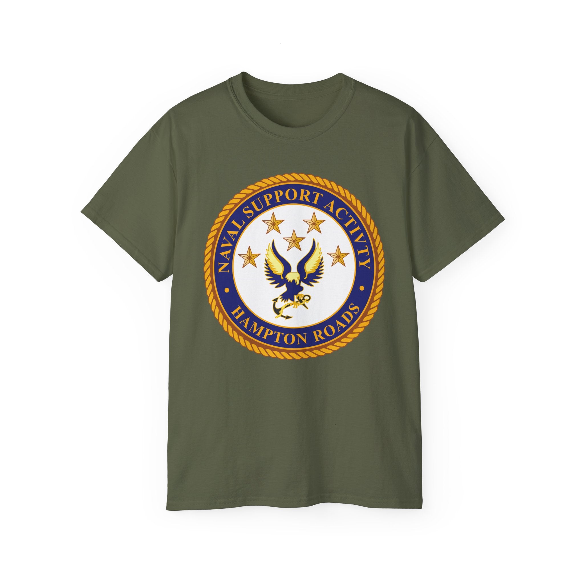 Unisex Ultra Cotton T-Shirt - Navy - Naval Support Activity - Hampton Roads