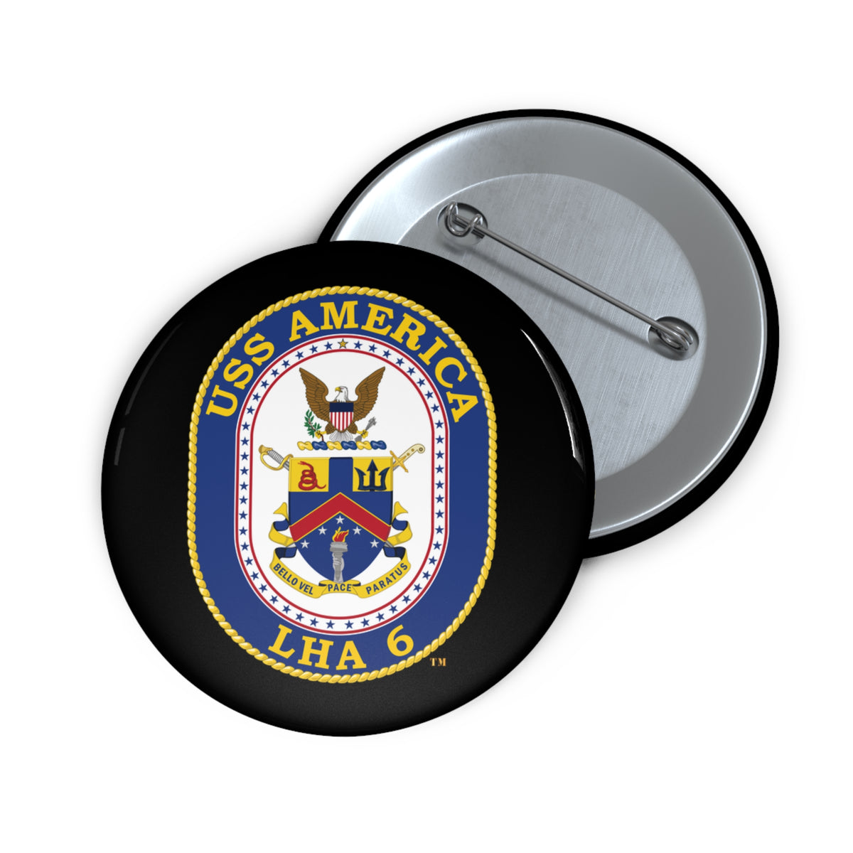 Pin Button - Navy - USS America (LHA-6) wo txt