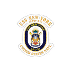 Die-Cut Vinyl Sticker - Navy - USS New York (LPD-21) X 300