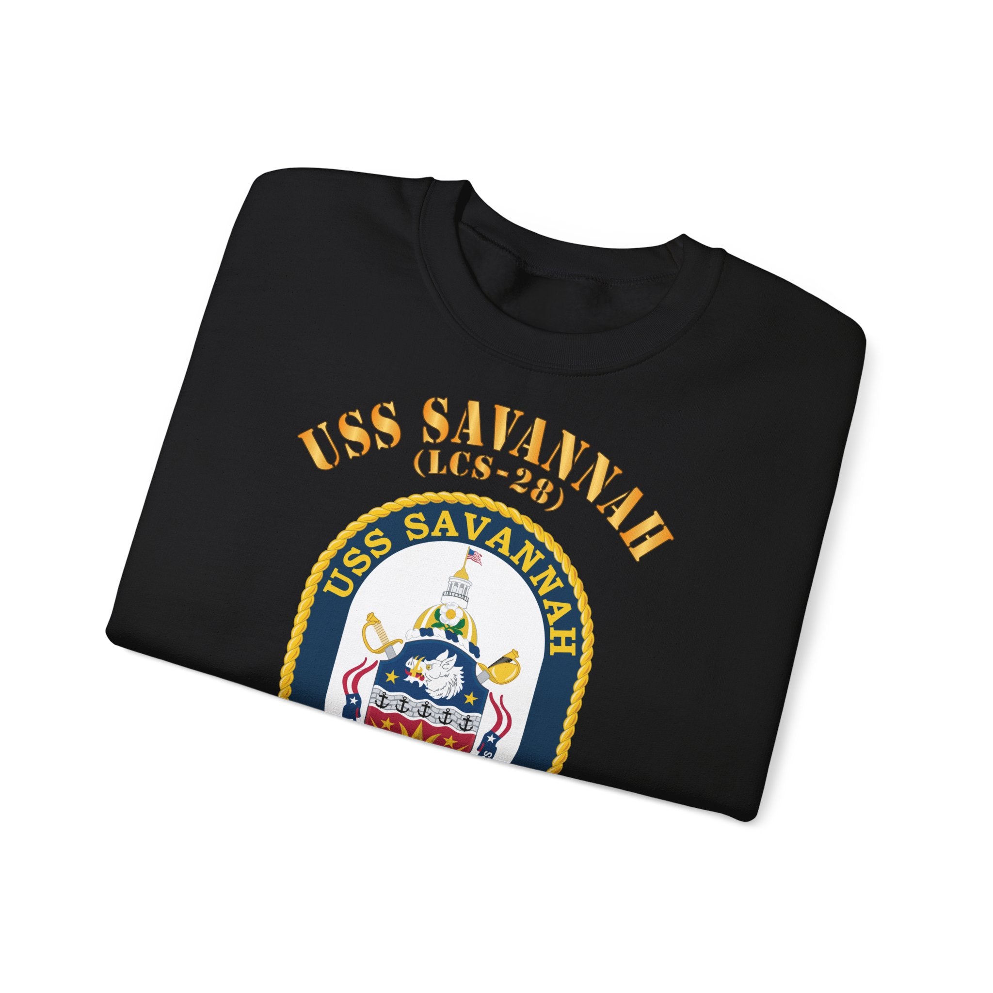 Unisex Heavy Blend™ Crewneck Sweatshirt - Navy - USS Savannah (LCS-28)