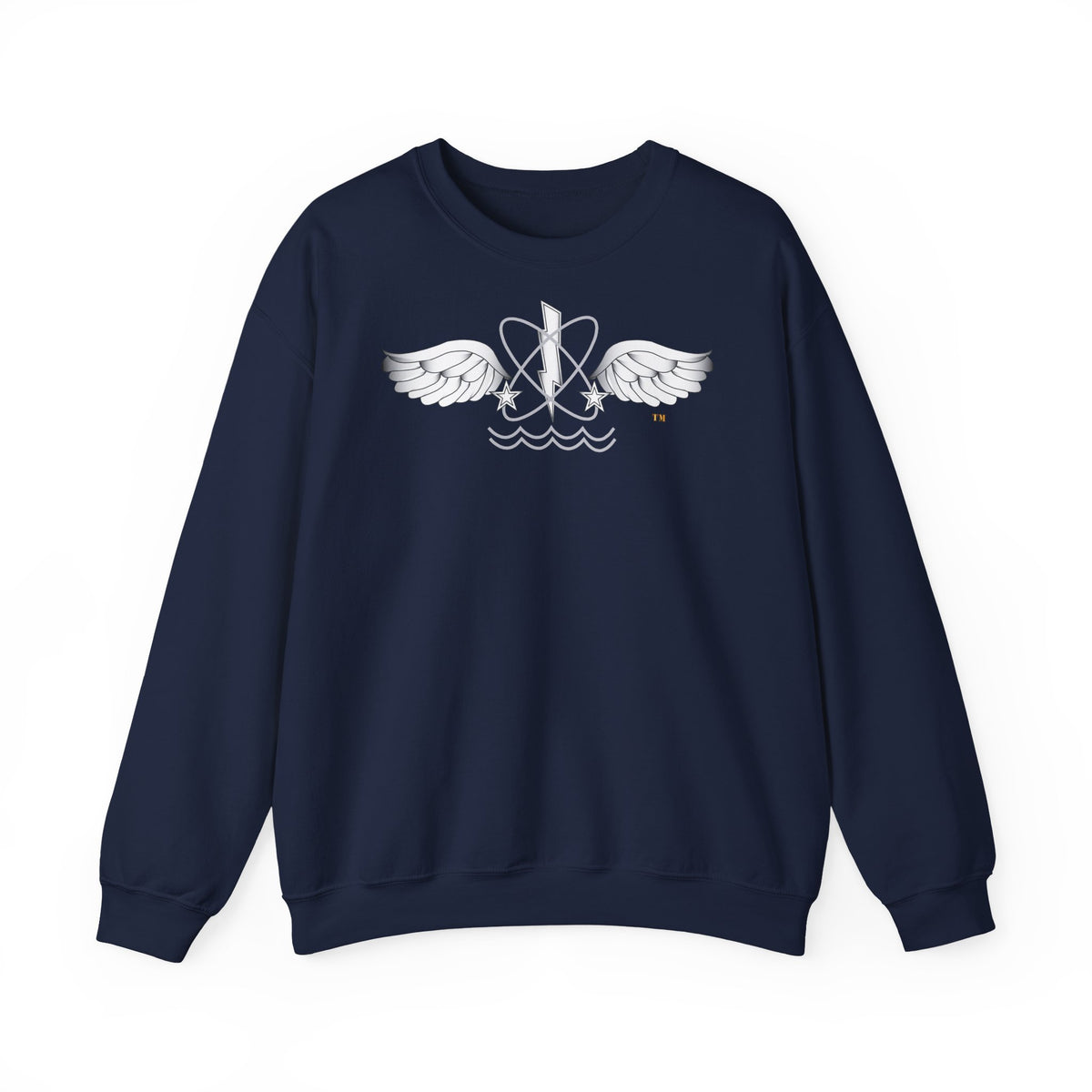 Unisex Heavy Blend™ Crewneck Sweatshirt - Navy - Rate - Aviation Warfare Systems Operator (AW) wo txt
