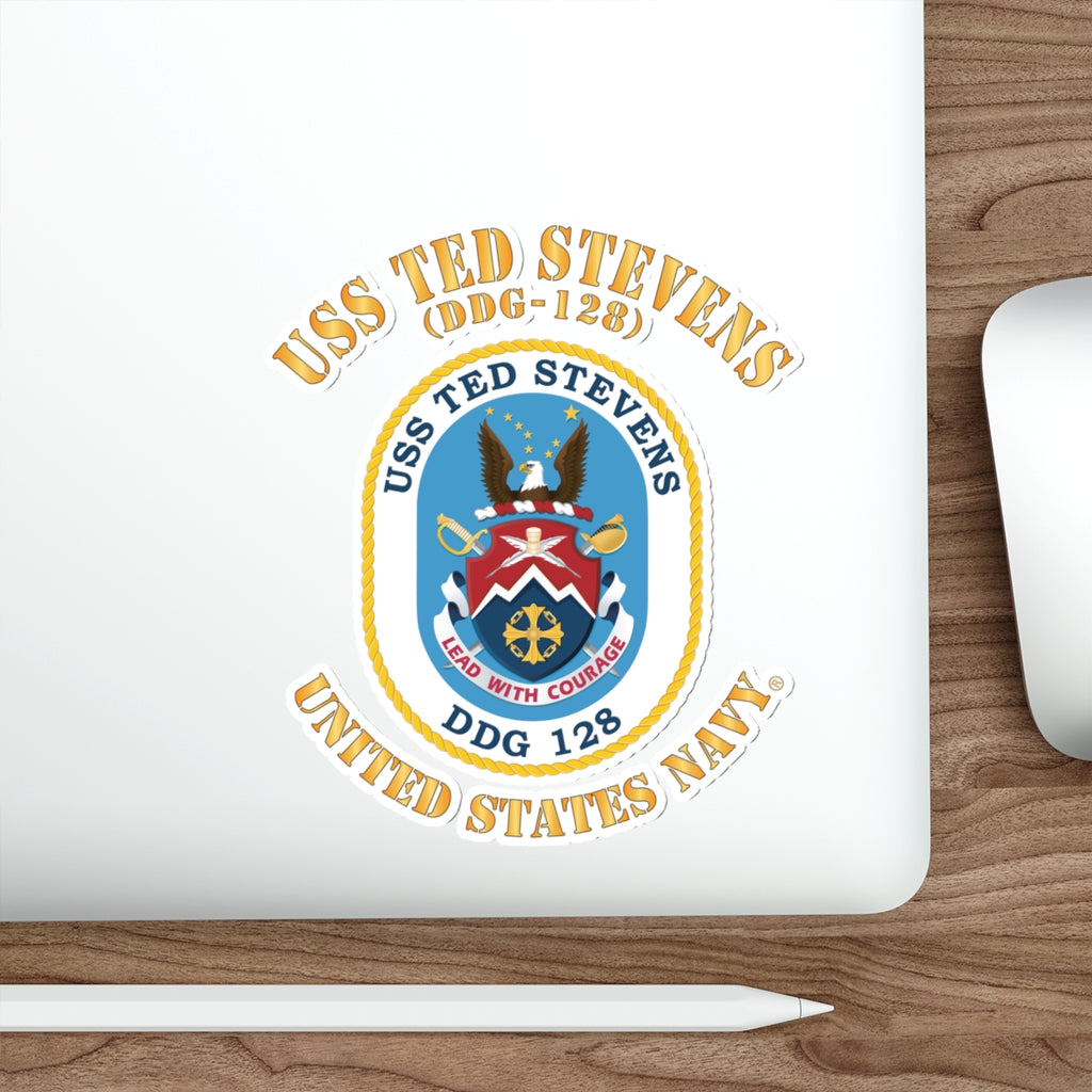 Die-Cut Vinyl Sticker - Navy - USS Ted Stevens (DDG-128)