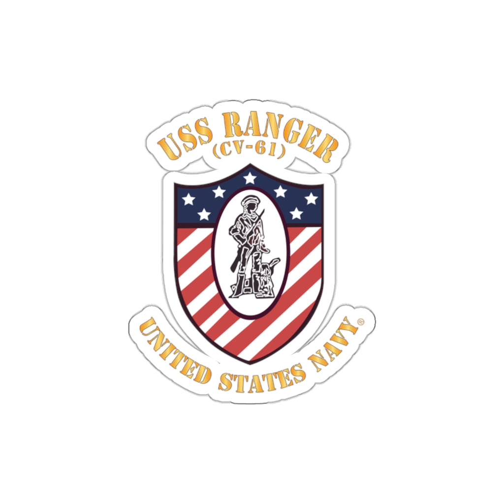 Die-Cut Vinyl Sticker - Navy - USS Ranger (CV-61) X 300